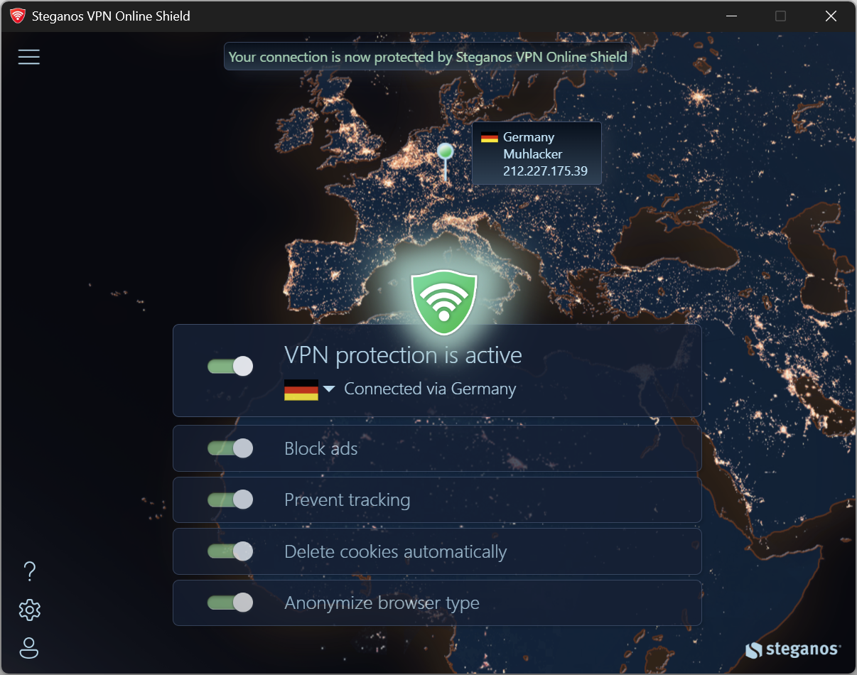 Steganos VPN Online Shield